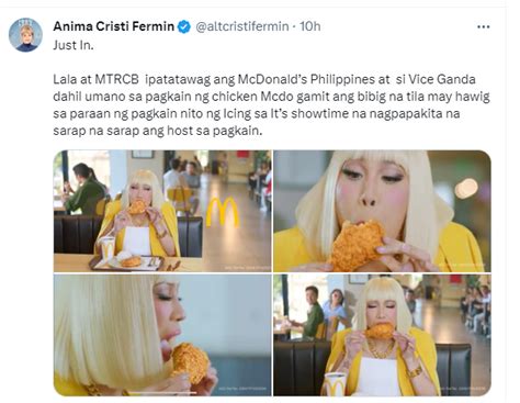 mcdo piyao scandal|Vice Ganda Allegedly Summoned by MTRCB Due to Eating .